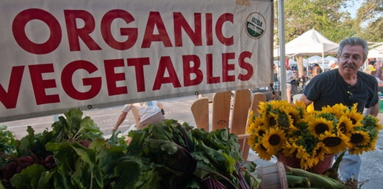 Image showing Organic Vegetables in a market